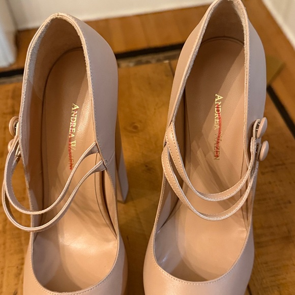 ANDREA WAZEN Double Jeu 165MM Platform Mary Jane Pumps Pink Size 40 - Picture 4 of 16